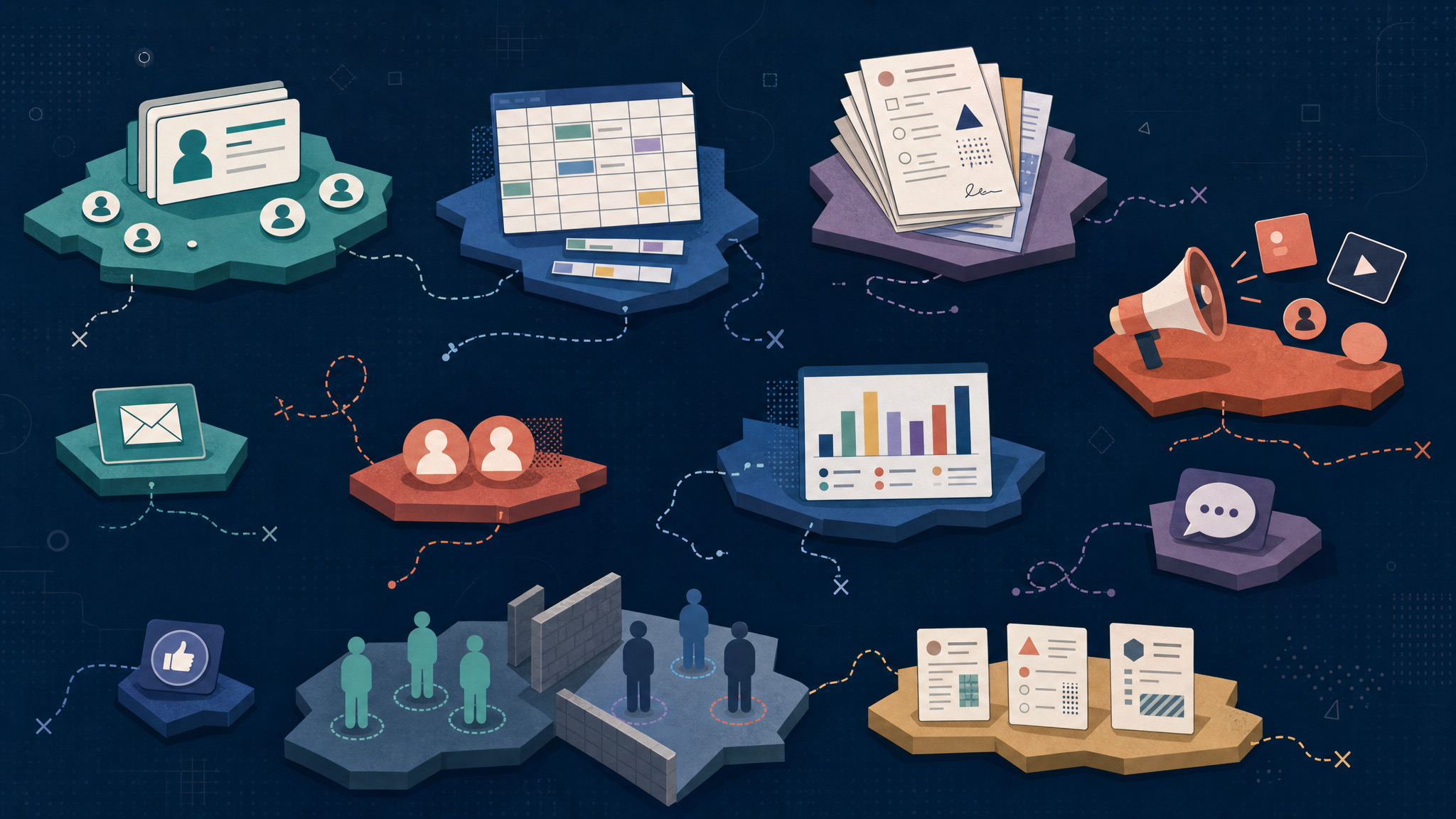 Fragmented Marketing & Revenue Operations environment with disconnected systems, manual workflows, and inconsistent business data.
